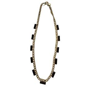 Gold-Tone Chain Necklace Purple Toggle Clasp Jessica Simpson womens jewelry